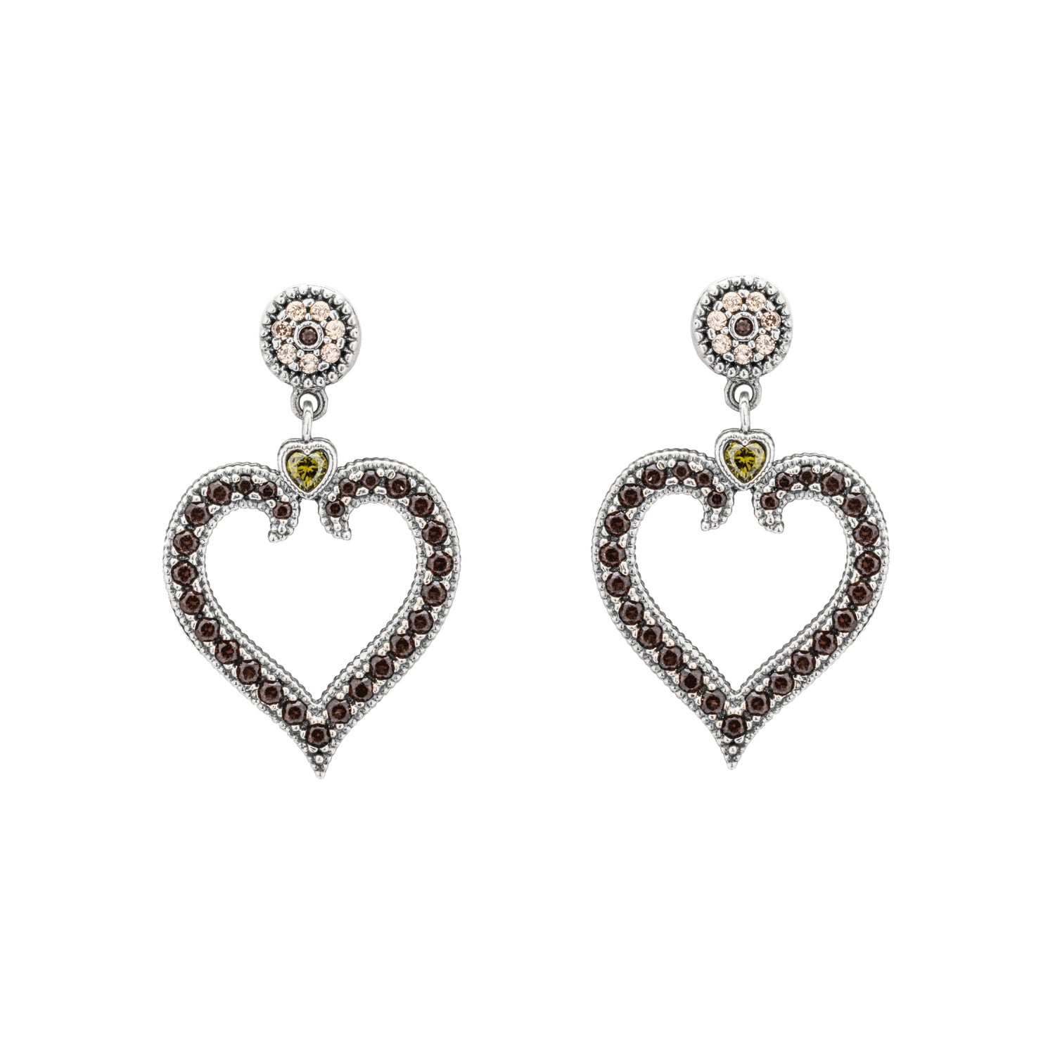 Pendientes plata corazon