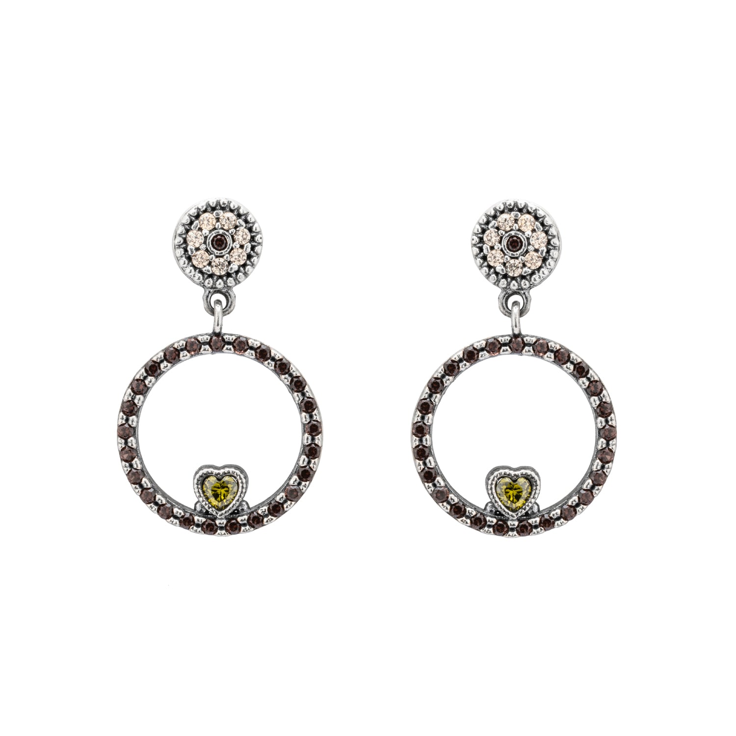 Pendientes plata corazon pequeno