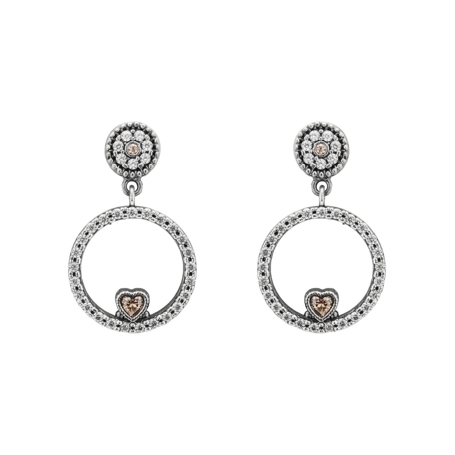 Pendientes plata corazon pequeno
