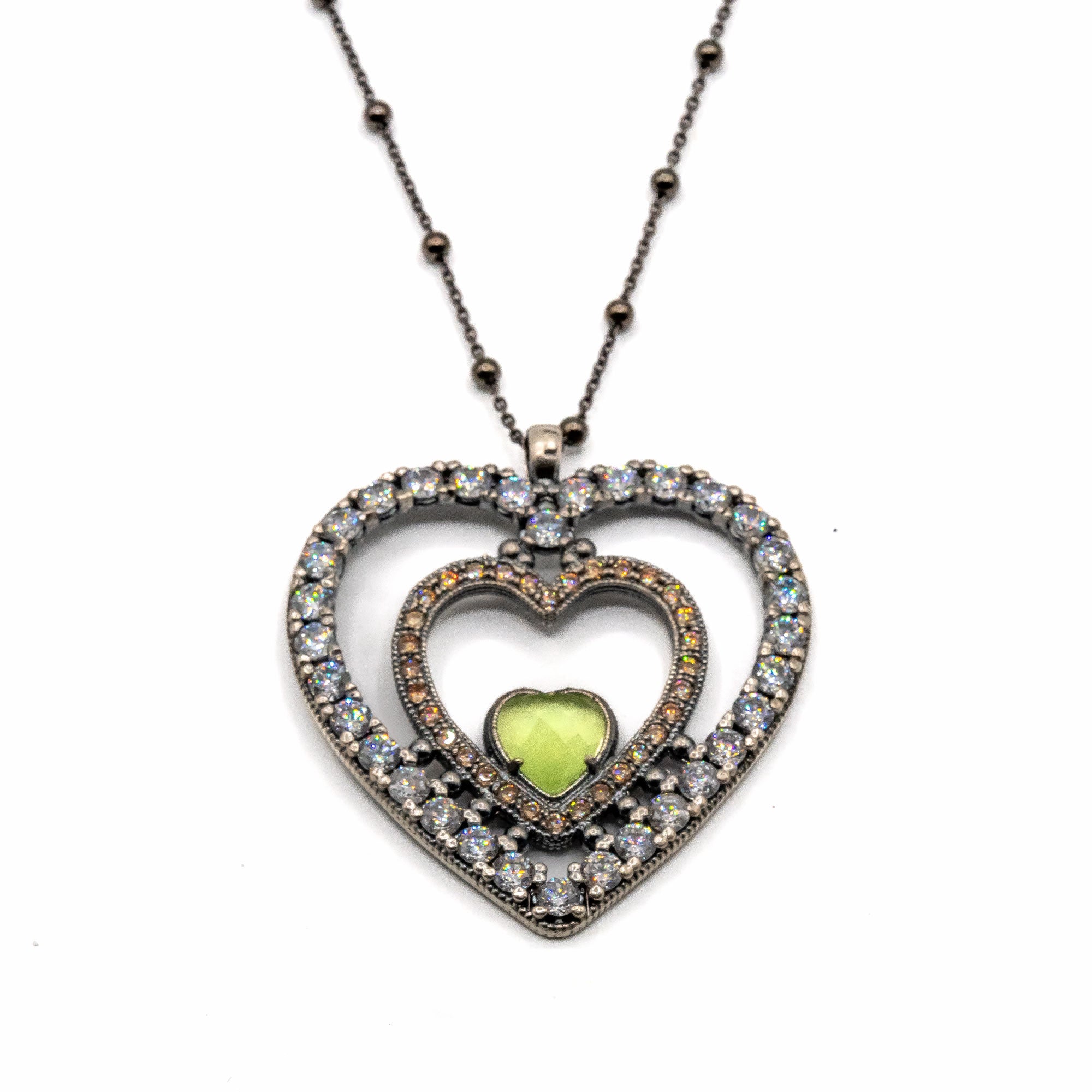 Colgante Plata Grande Corazones