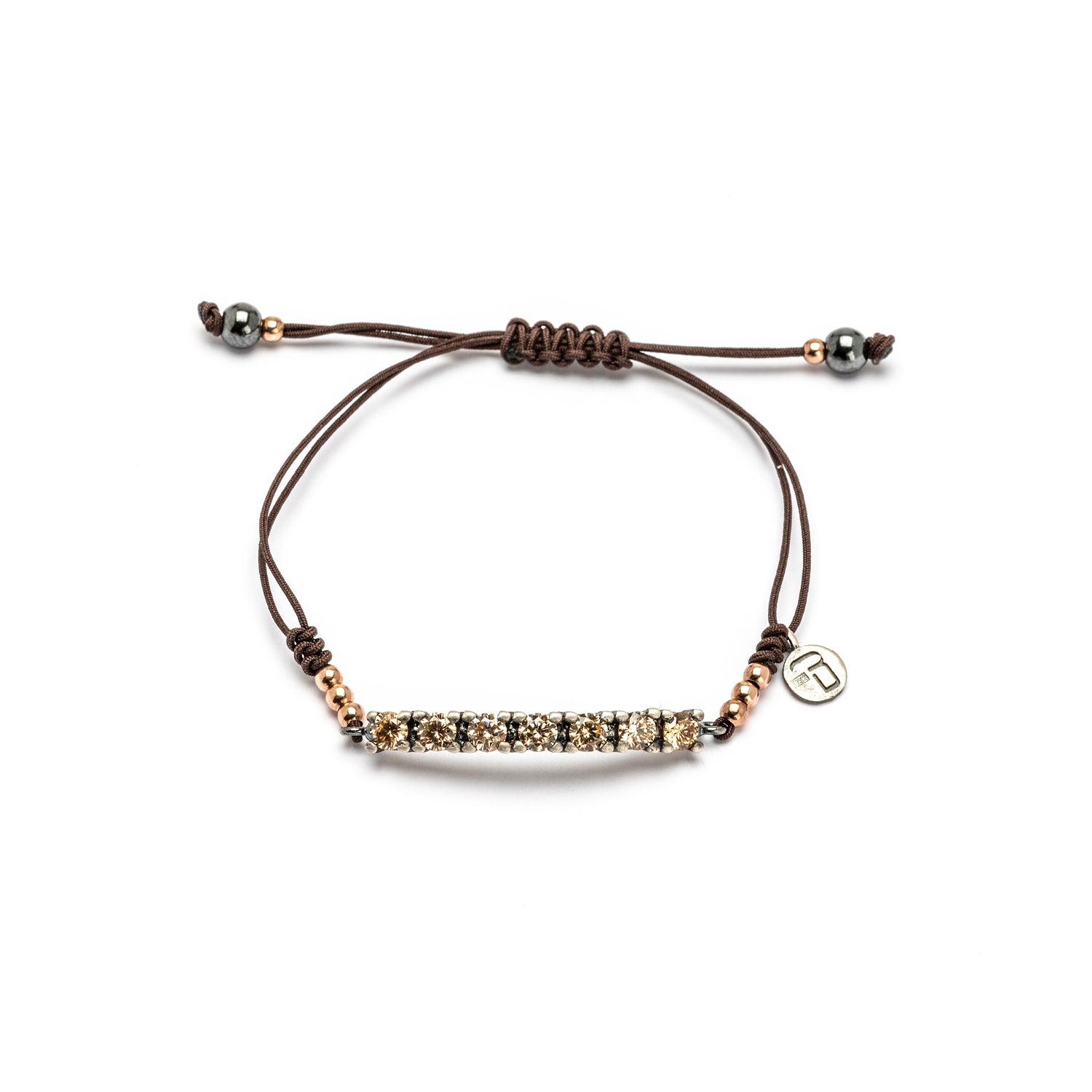 Pulsera Macramé Plata Circonitas