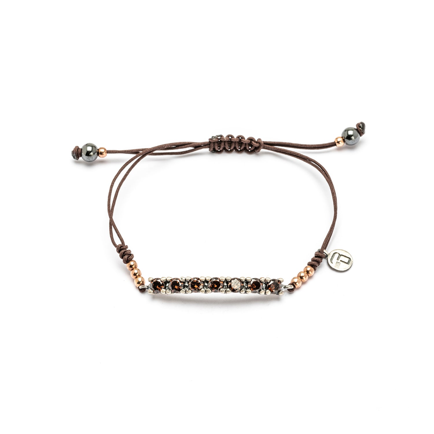 Pulsera Macramé Plata Circonitas