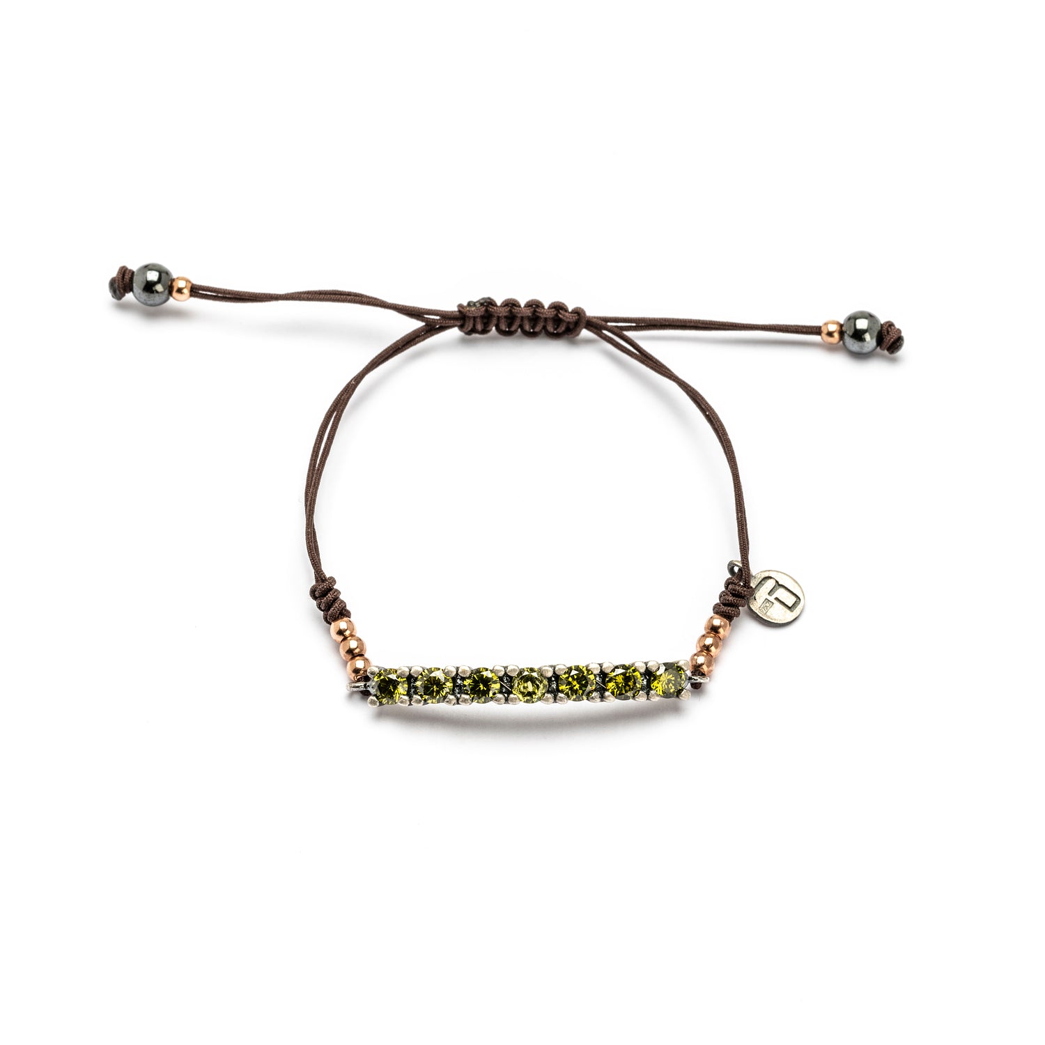 Pulsera Macramé Plata Circonitas