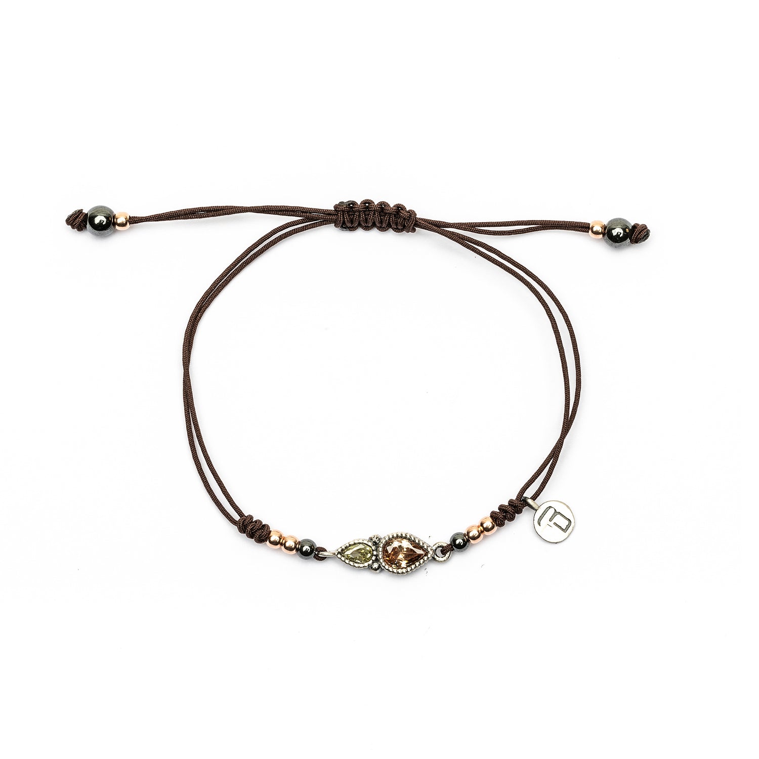 Pulsera macramé plata