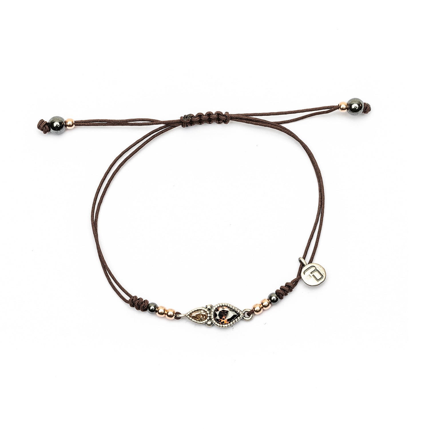 Pulsera macramé plata