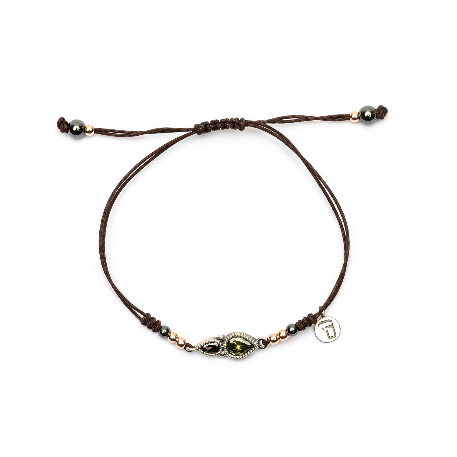 Pulsera macramé plata