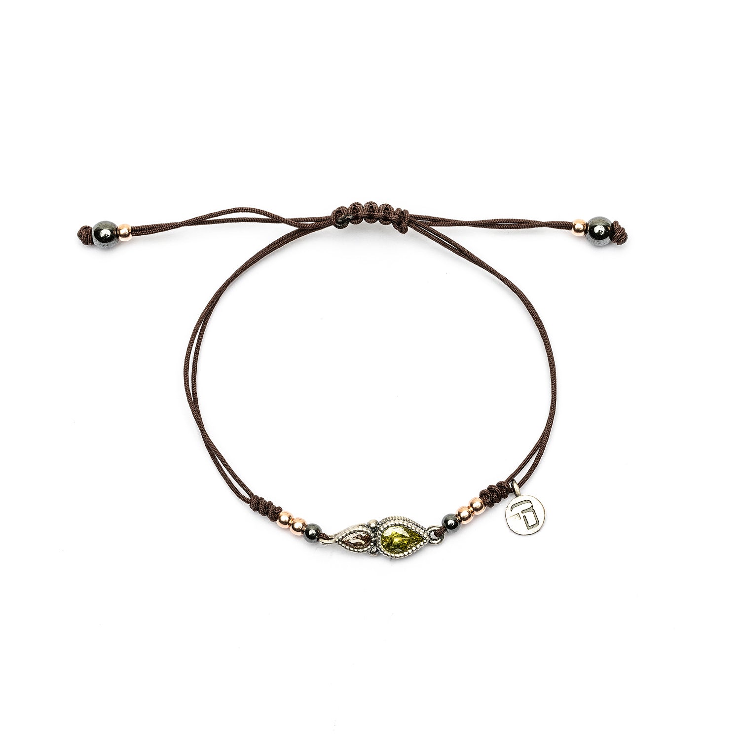 Pulsera macramé plata