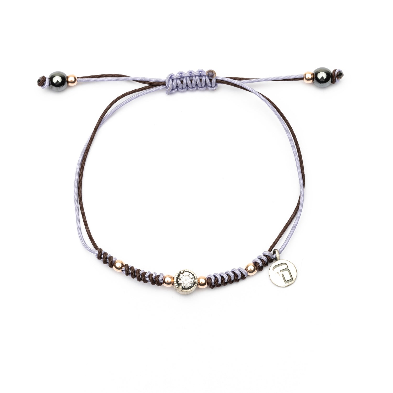 Pulsera Plata Macramé Dos Colores