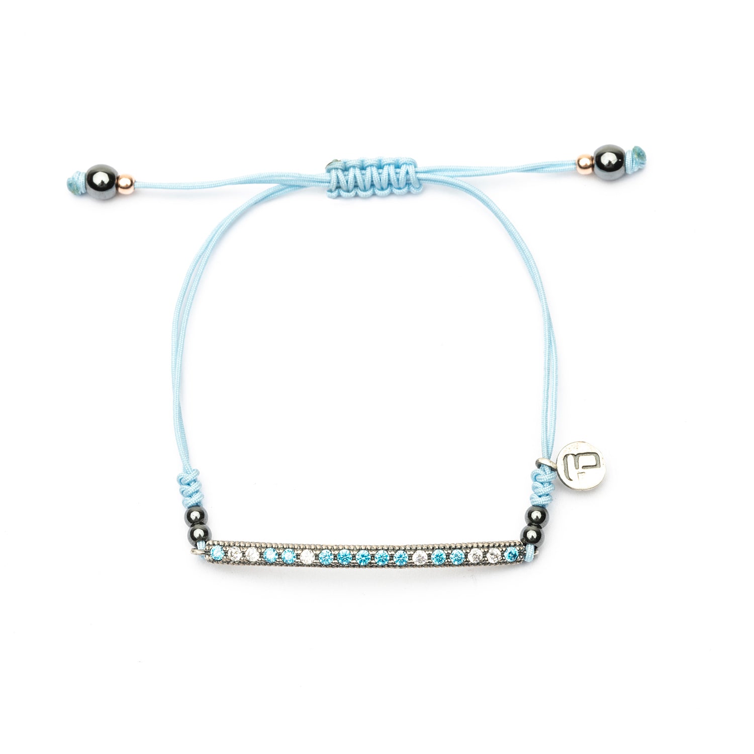 Pulsera Plata Macramé Tira Circonita