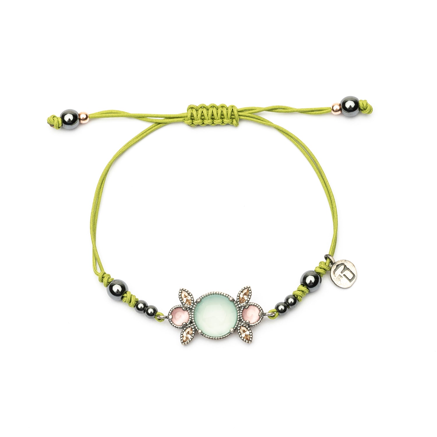 Pulsera Plata Macramé Figura