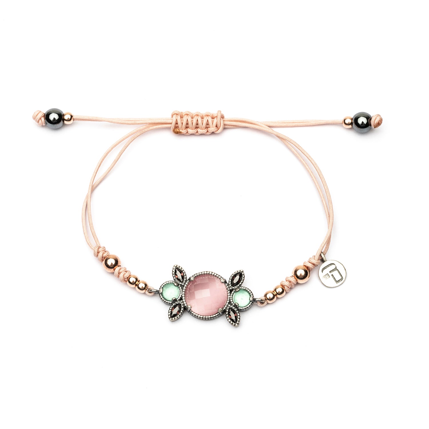 Pulsera Plata Macramé Figura