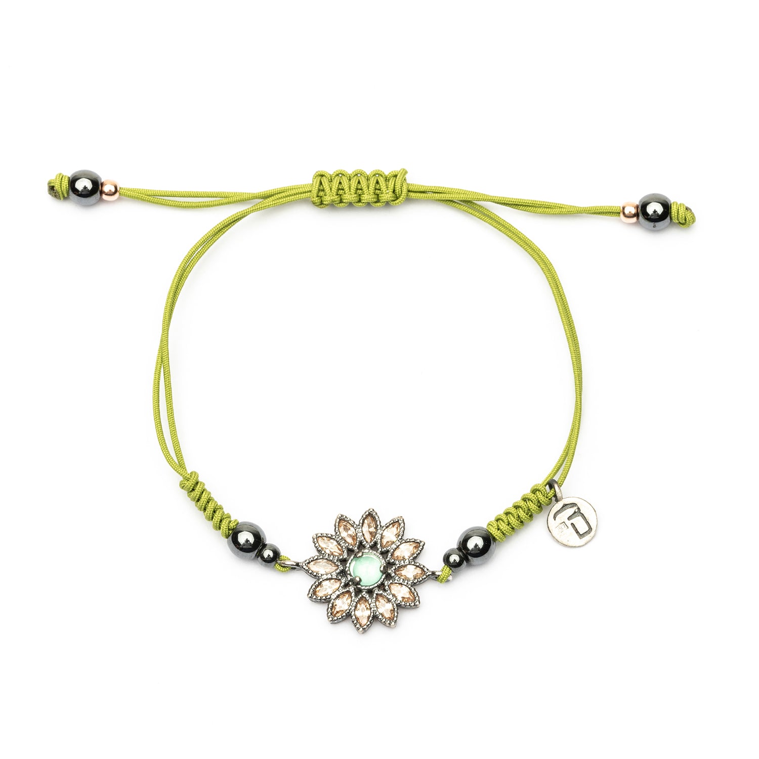 Pulsera Plata Macramé Orla Navettes