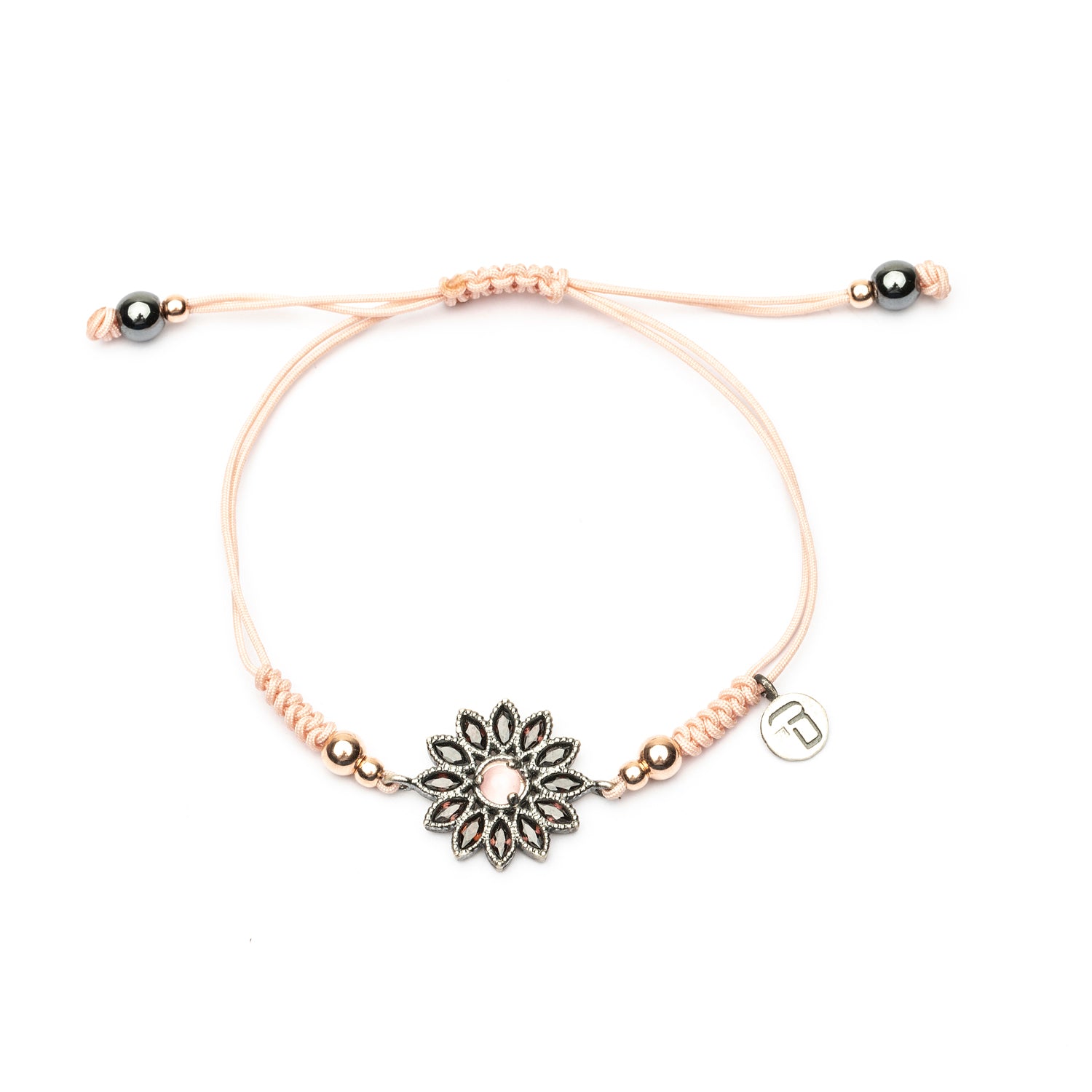 Pulsera Plata Macramé Orla Navettes