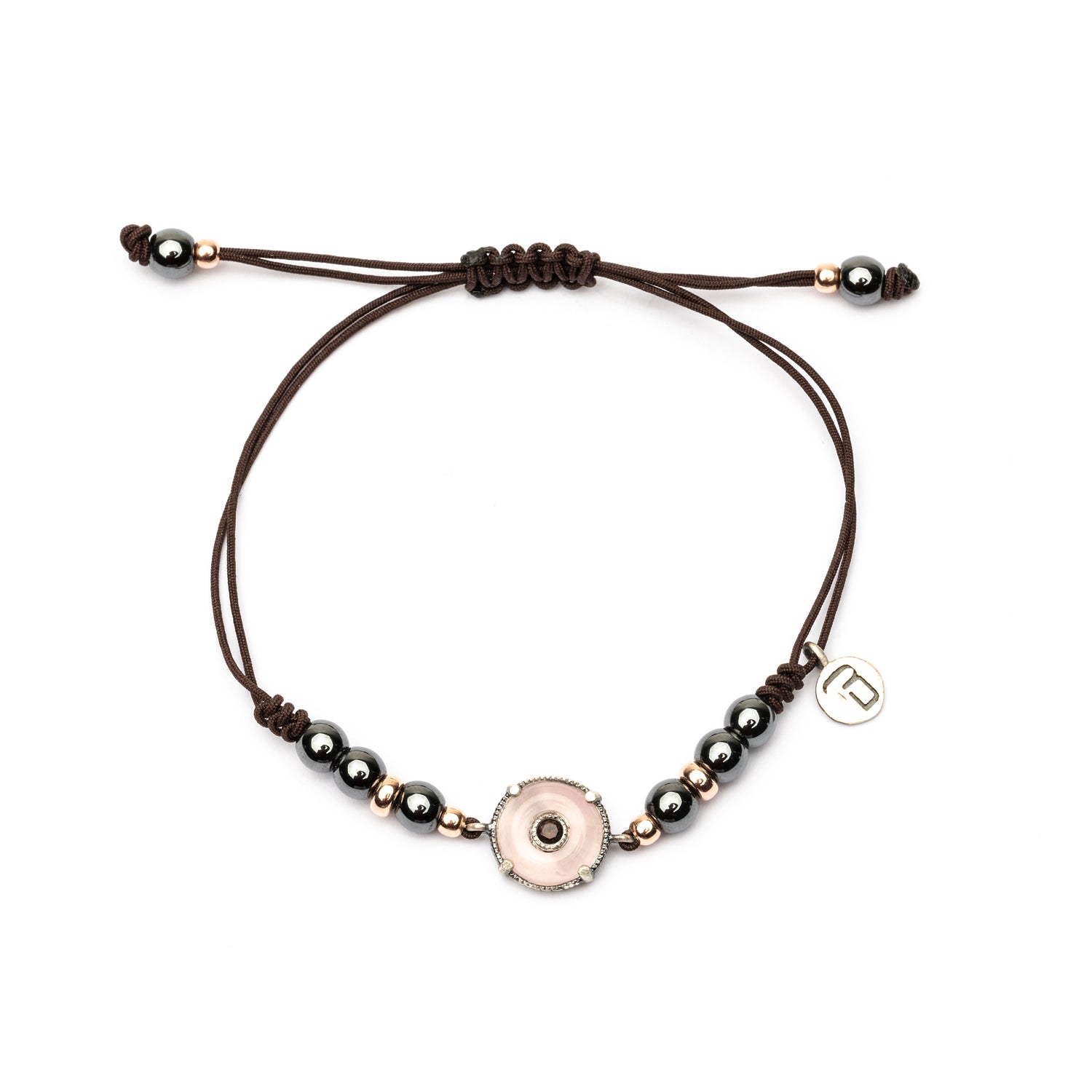 Pulsera Plata Macramé Aro