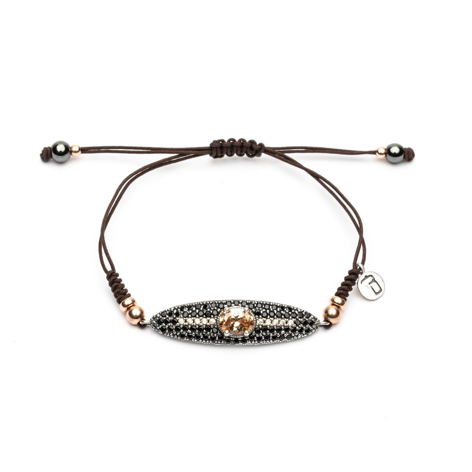 Pulsera Plata Macramé Circonita