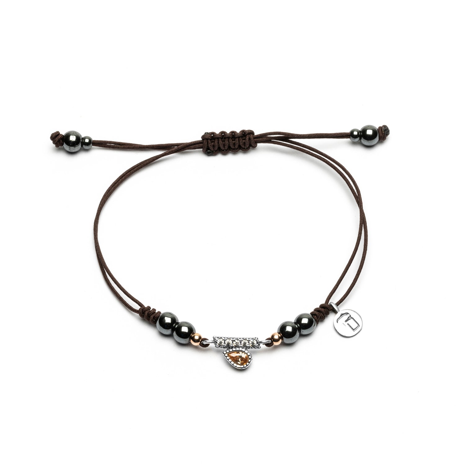 Pulsera Plata Macramé Tira Circonitas