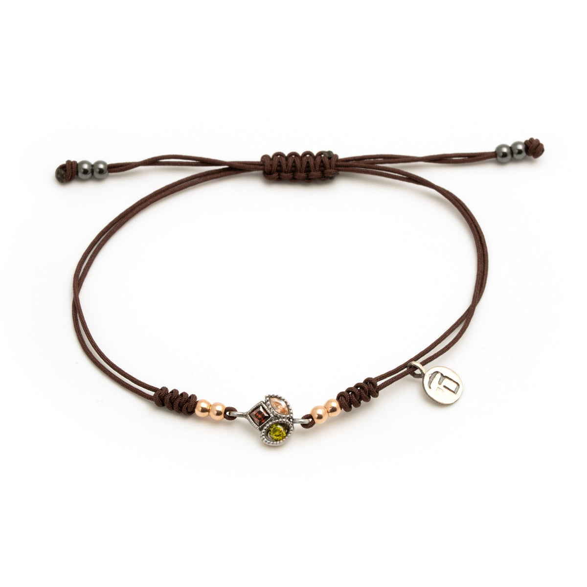 Pulsera macramé plata