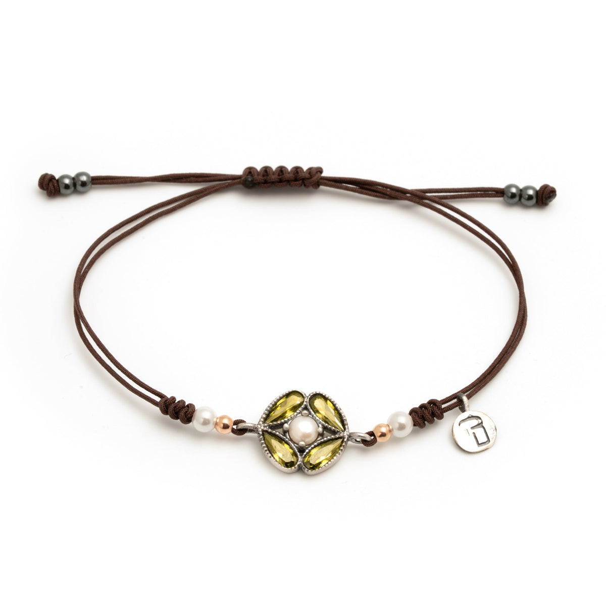 Pulsera macramé plata