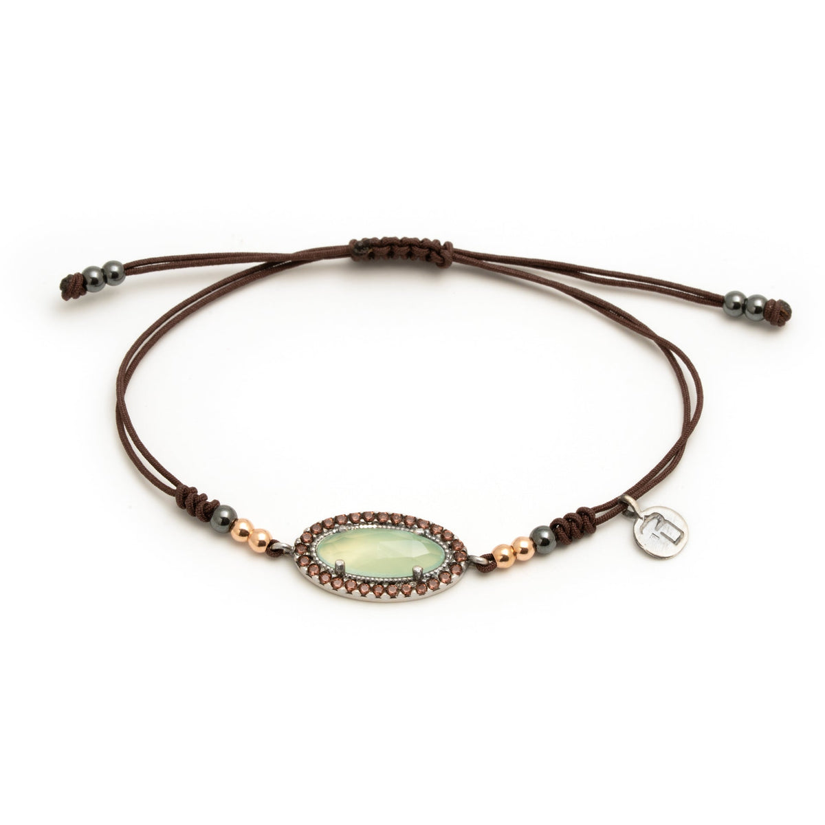 Pulsera macramé plata