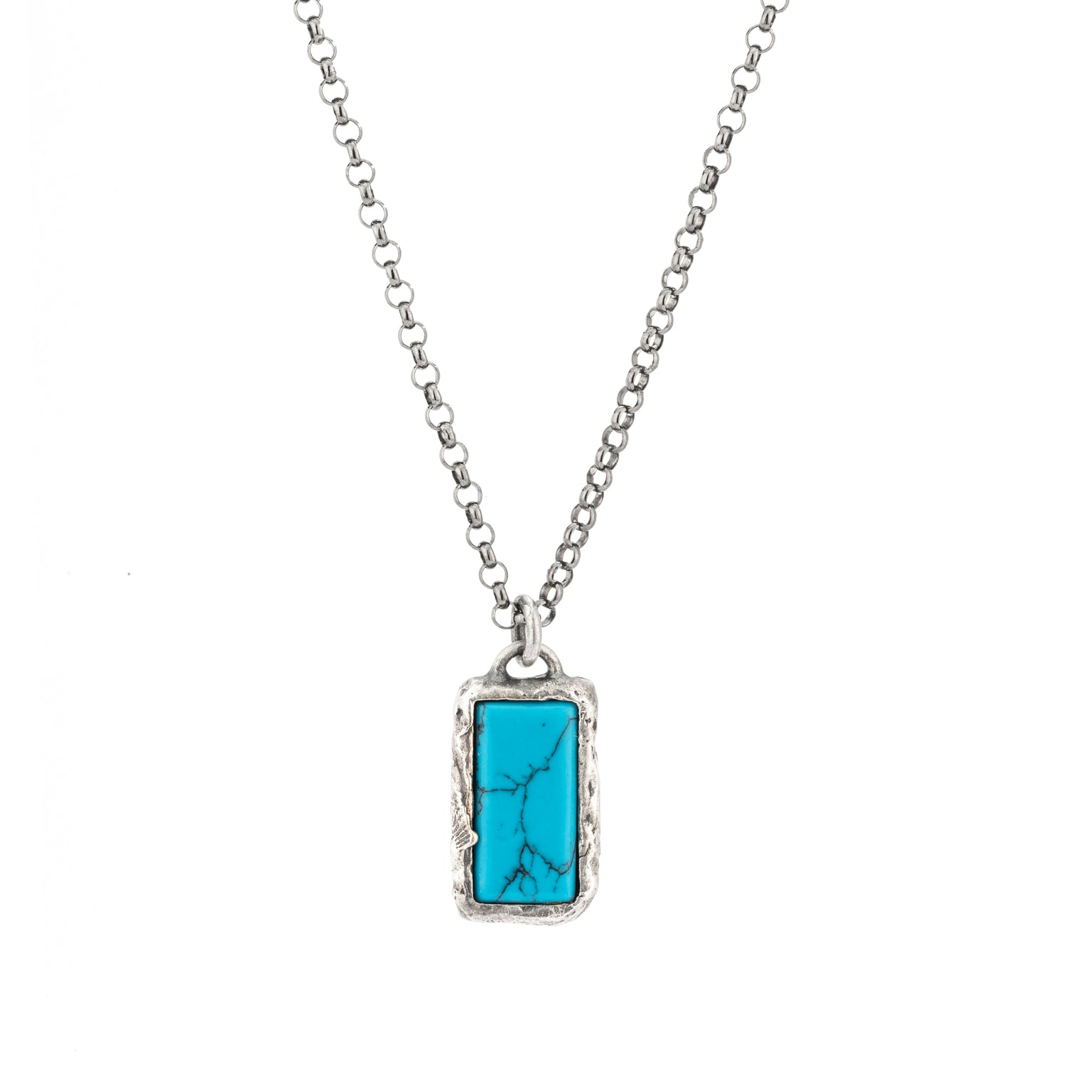 Colgante Plata Rectangular