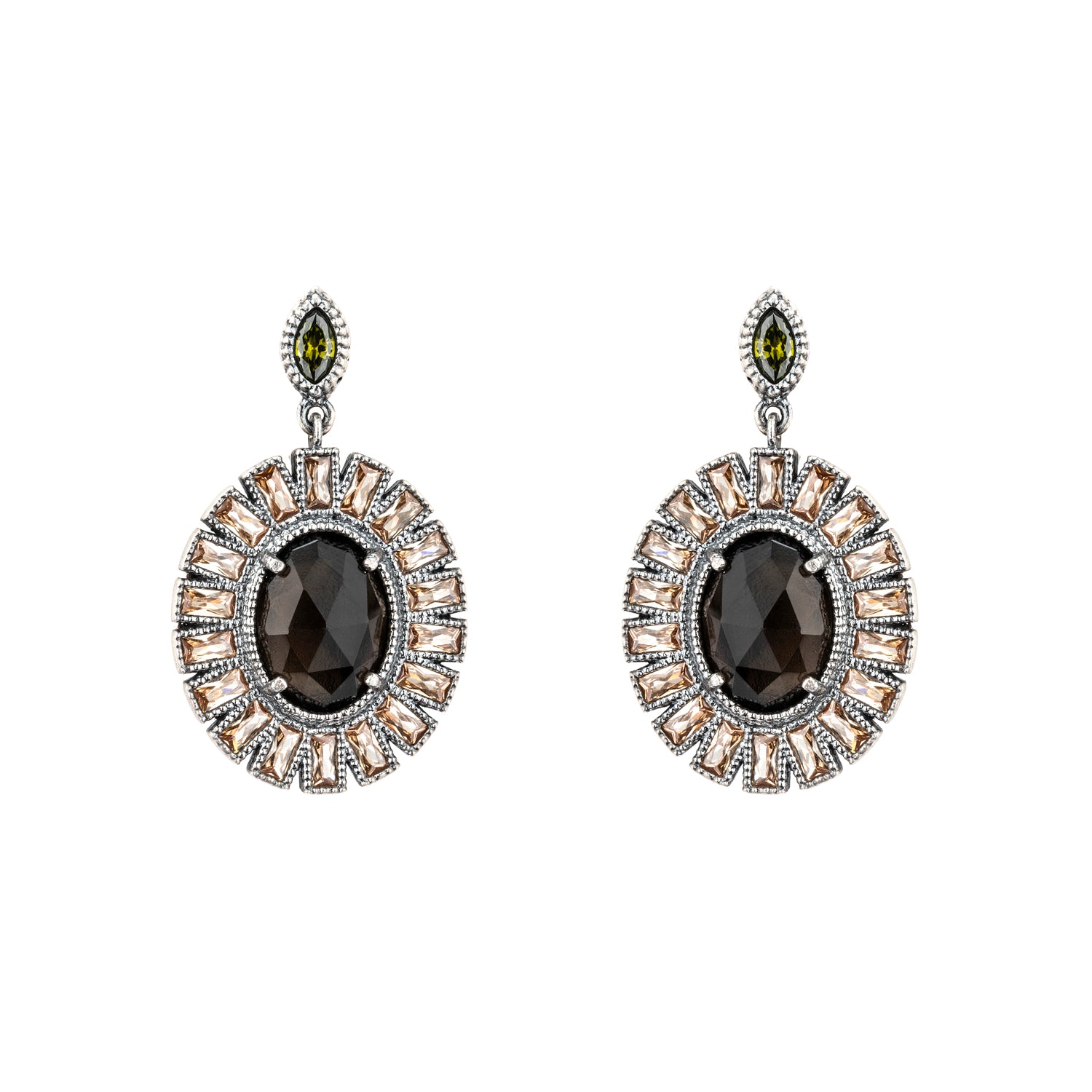 Pendientes largos plata