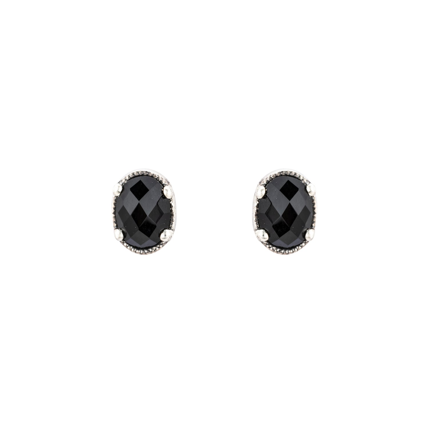 Pendientes botón plata