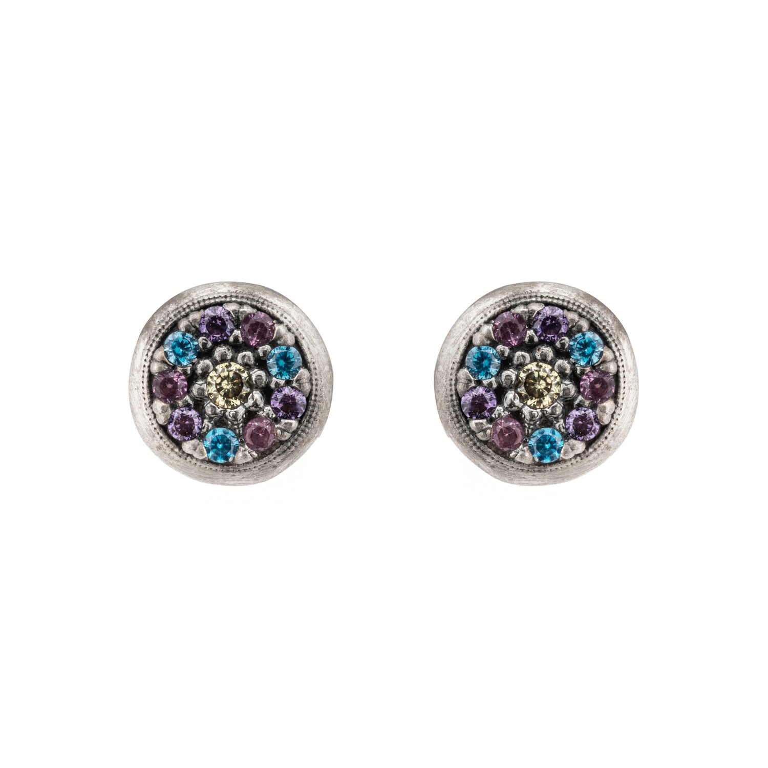 Pendientes Plata Botón