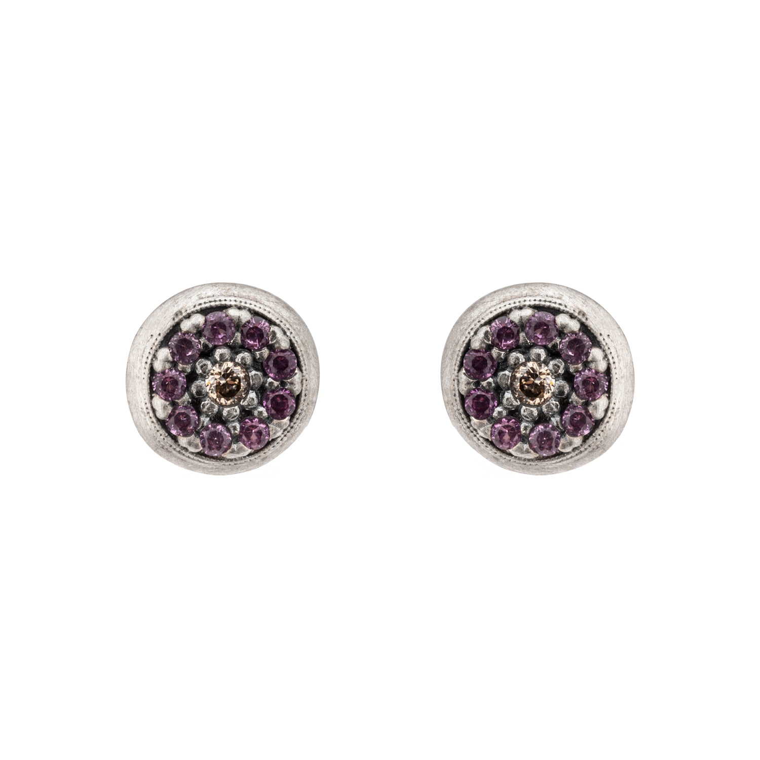 Pendientes Plata Botón