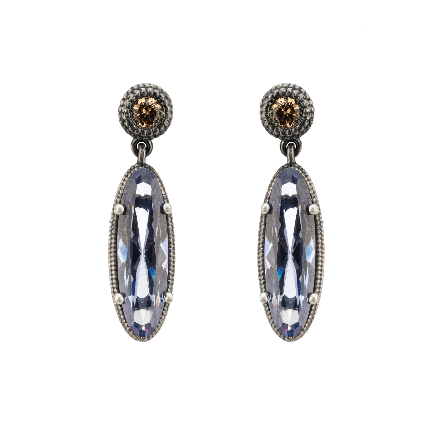 Pendientes Plata Circonita Oval