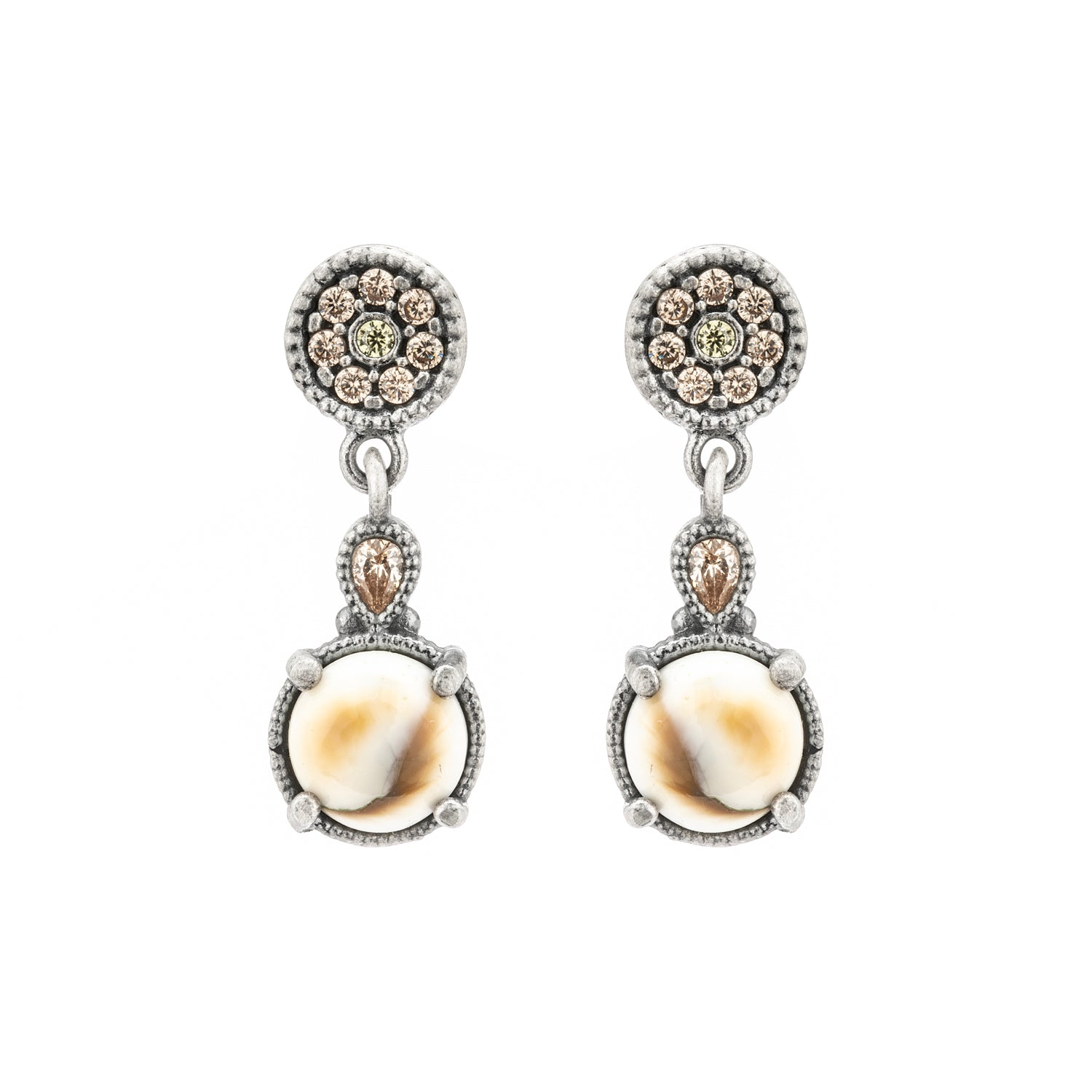 Pendientes plata Shiva, gota cava