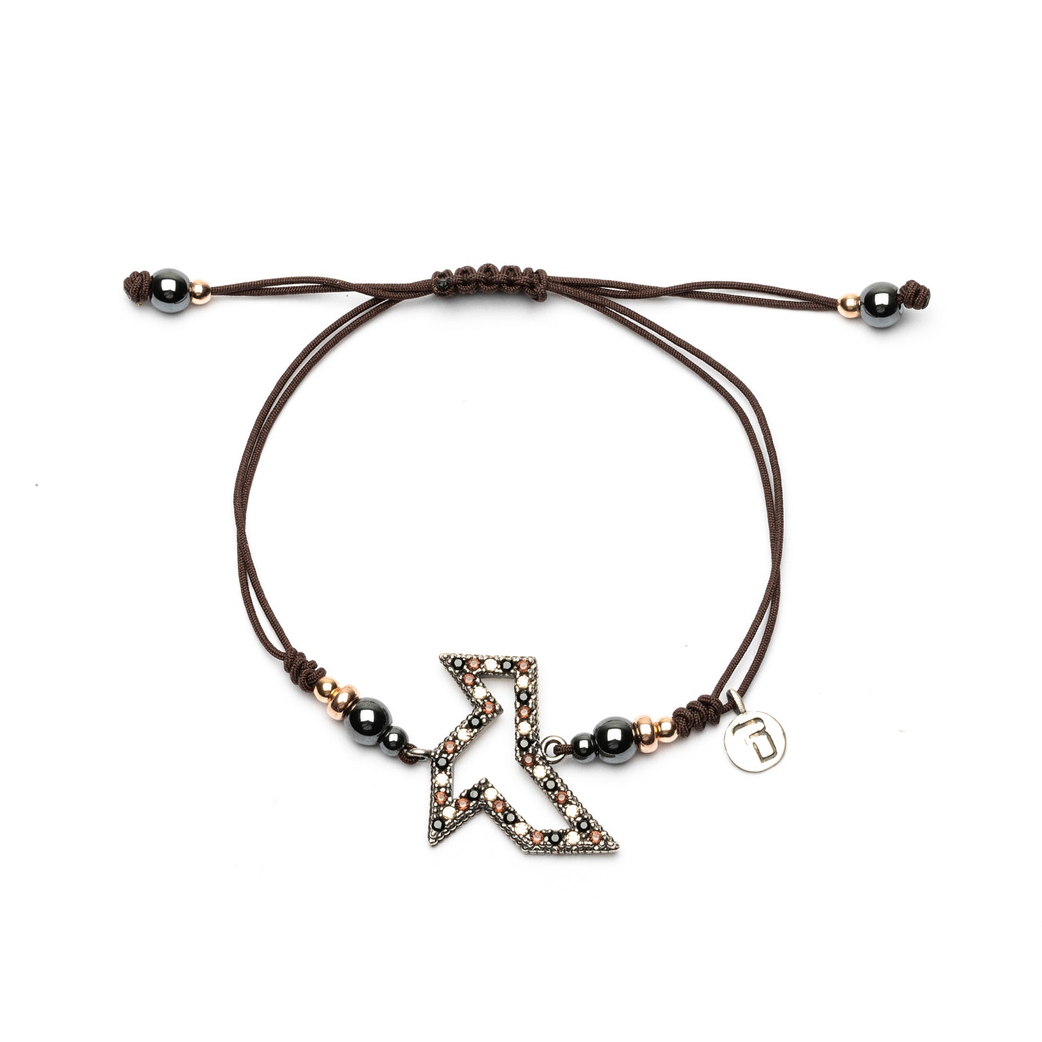 Pulsera Macramé Pajarita Plata