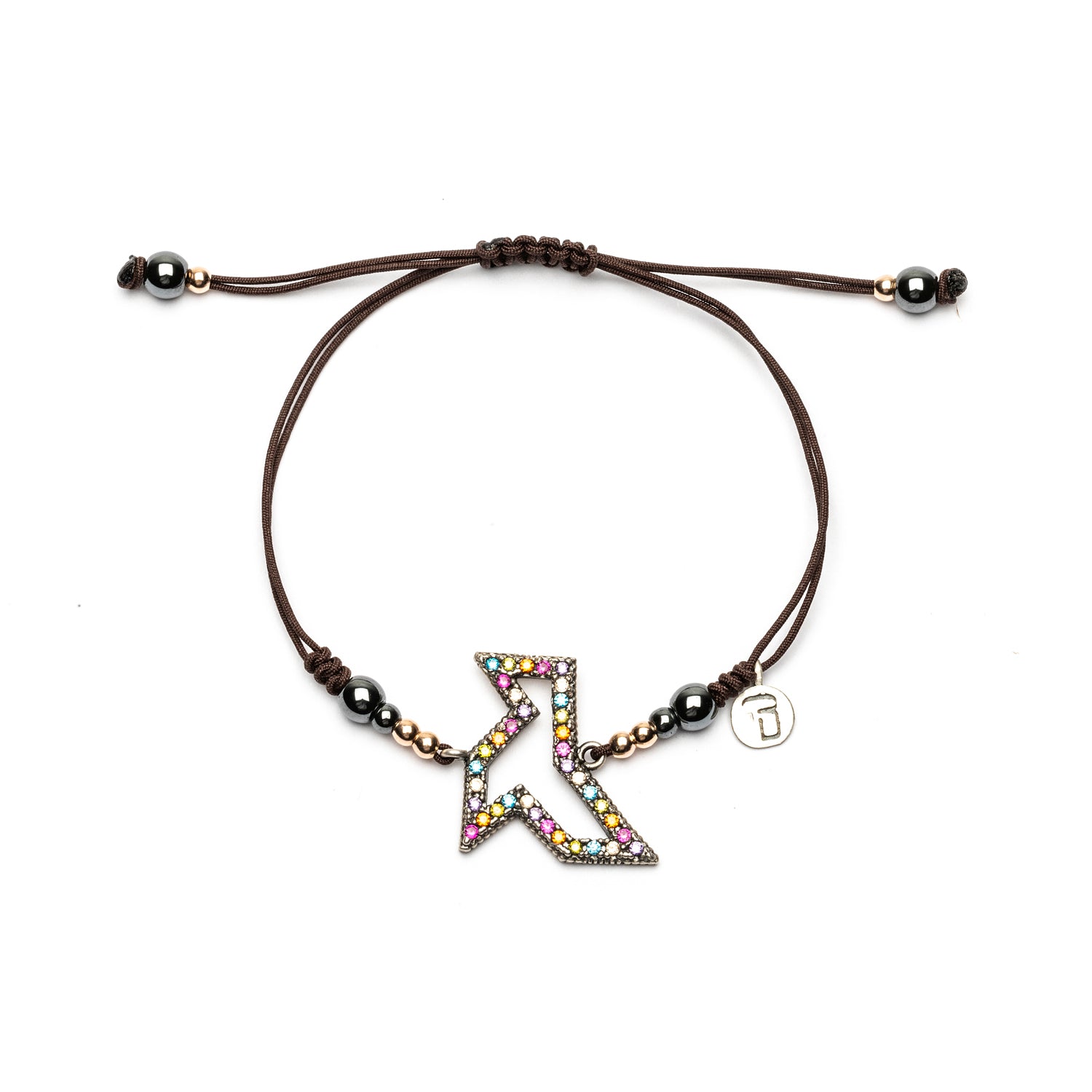 Pulsera Macramé Pajarita Plata