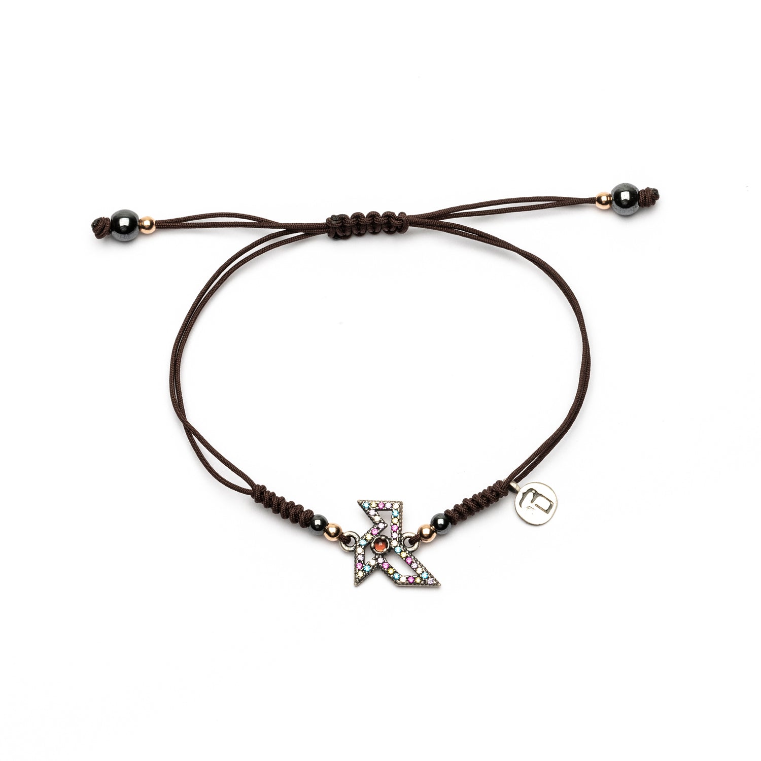 Pulsera Macramé Pajarita Plata Pequeña