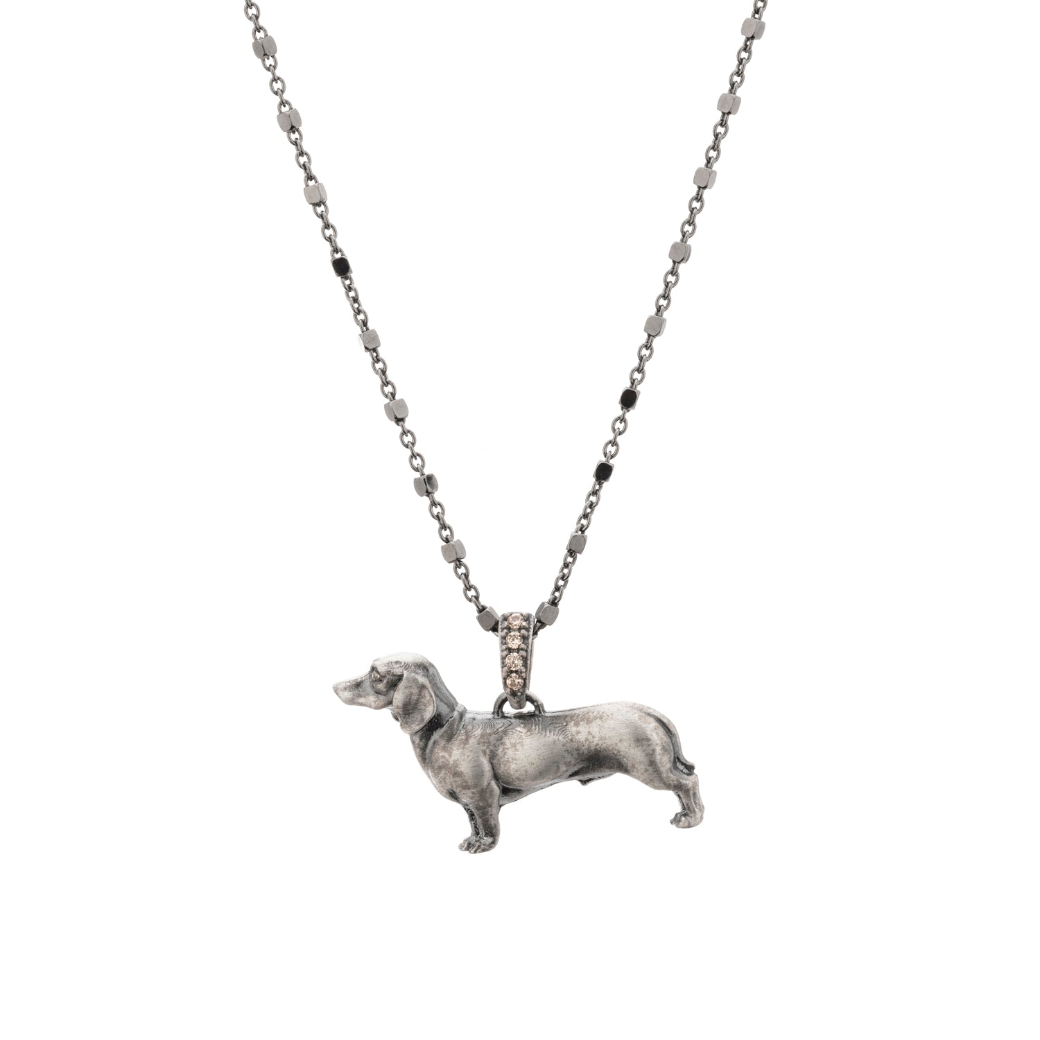 Colgante Plata Relieve Teckel