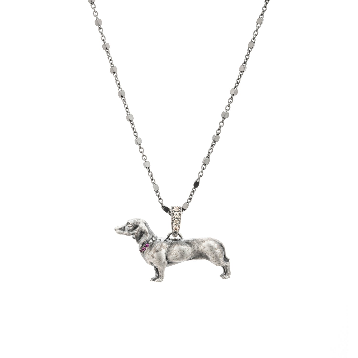 Colgante Plata Relieve Teckel