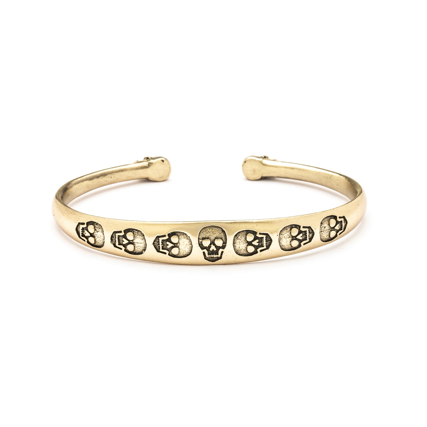 SKS274 PULSERA ESCLAVA ORO 1KT CALAVERAS