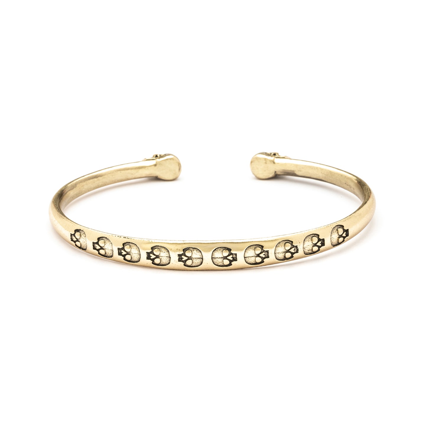 SKS278 PULSERA ESCLAVA ORO 1KT CALAVERAS