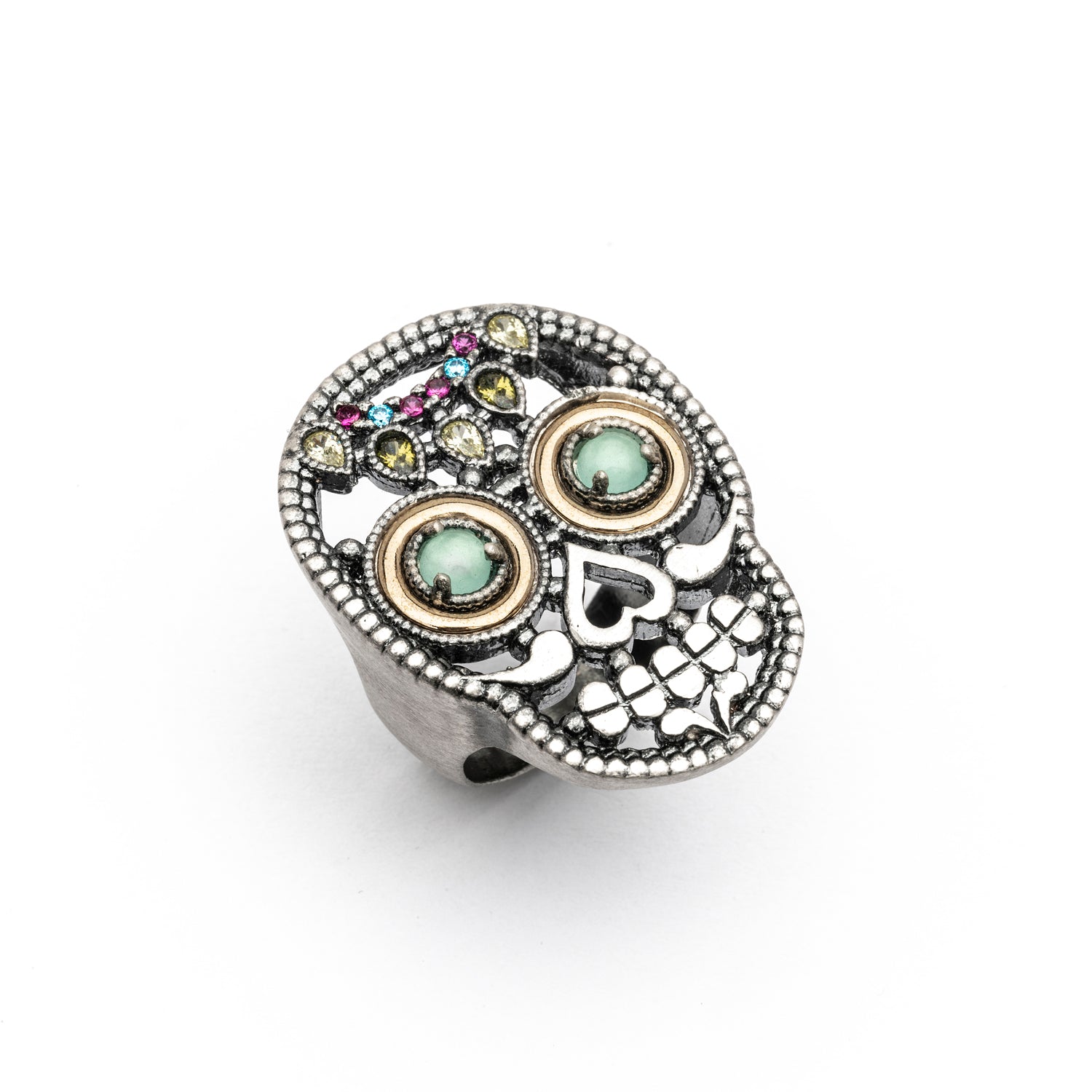 Anillo Calavera Grande Plata