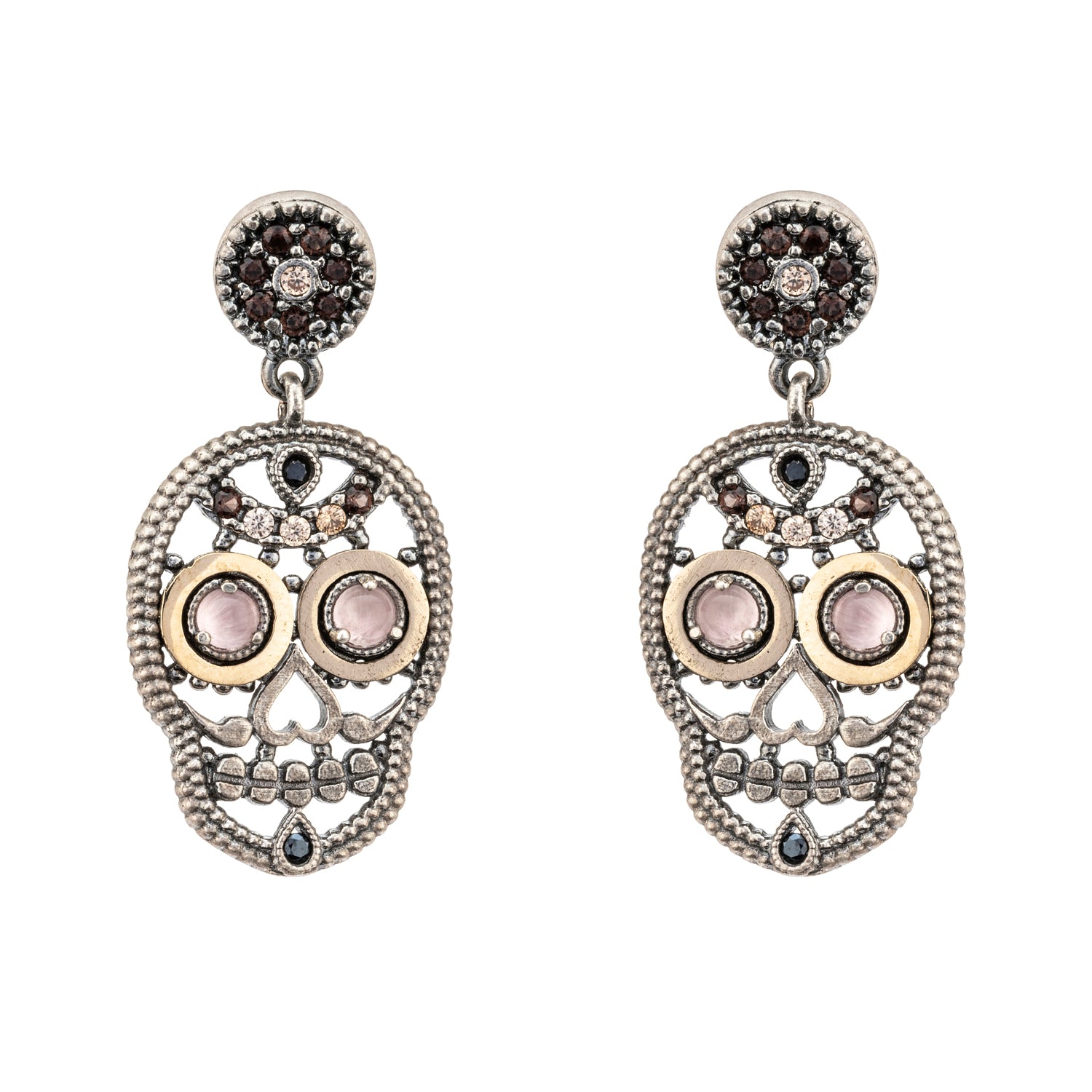 Pendientes Calavera Plata