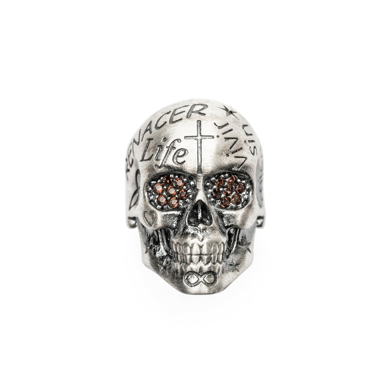 Anillo Calavera Life Plata Mediano