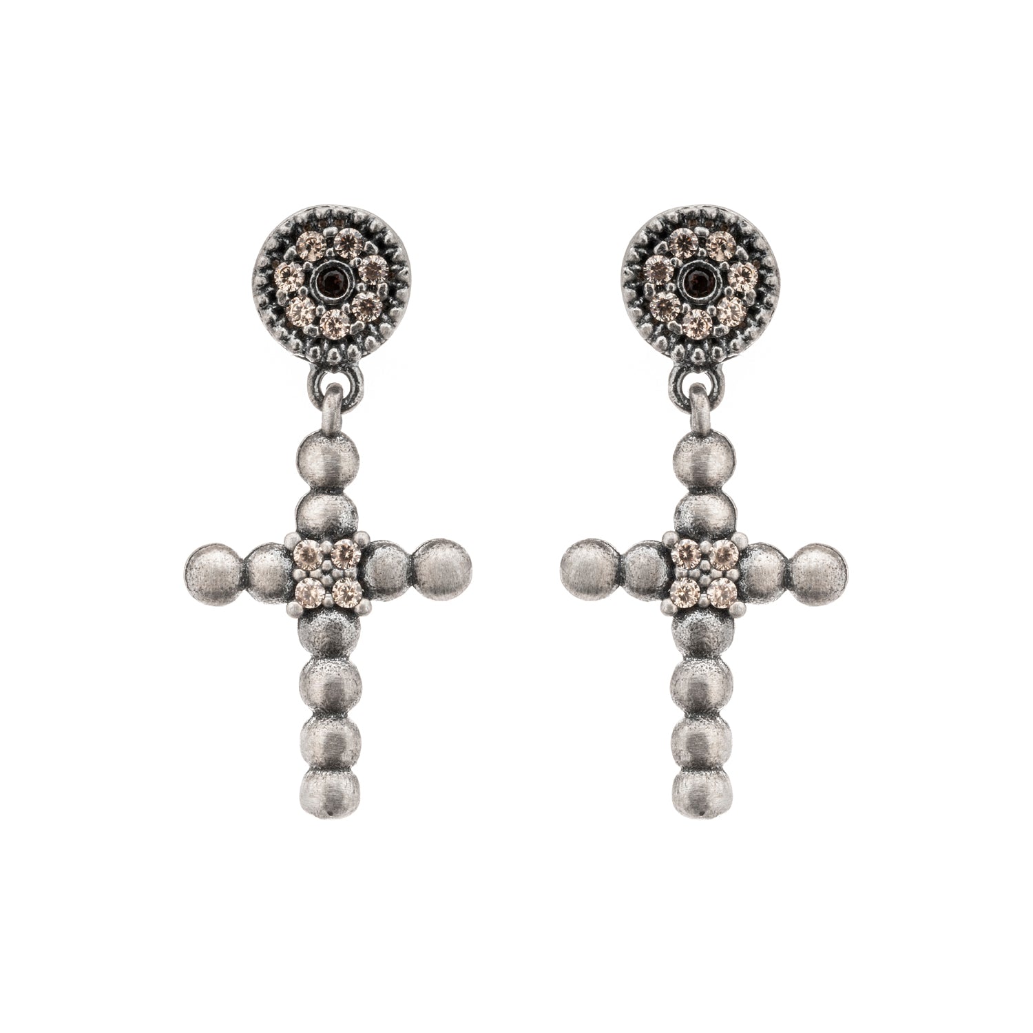 Pendientes Cruz Plata
