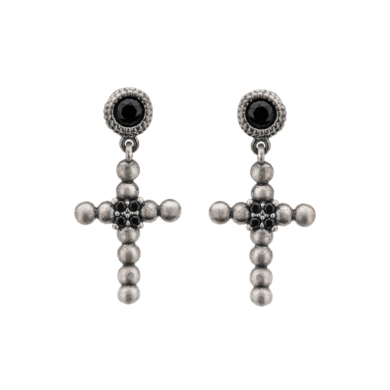 Pendientes Cruz Plata