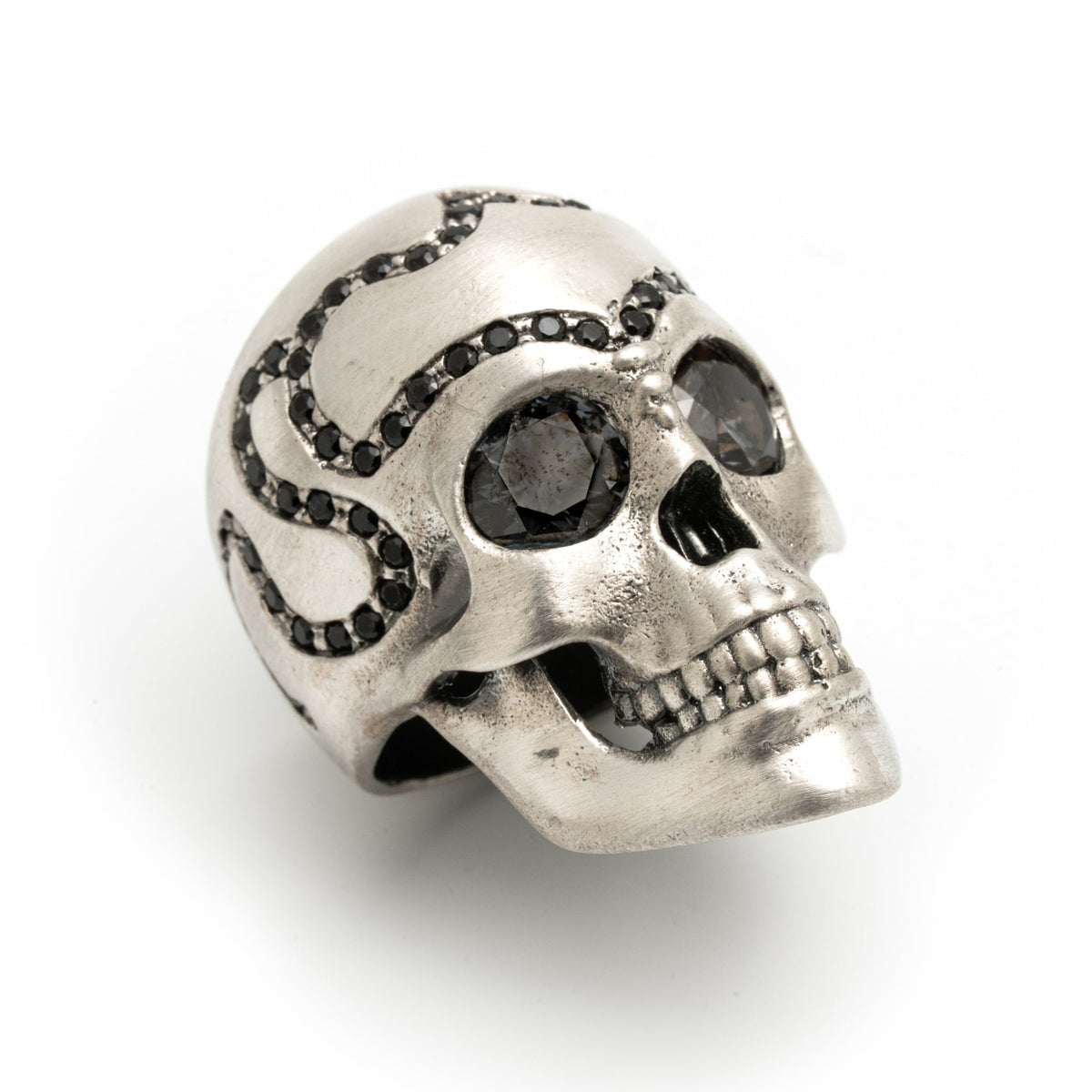 Anillo Calavera grande plata