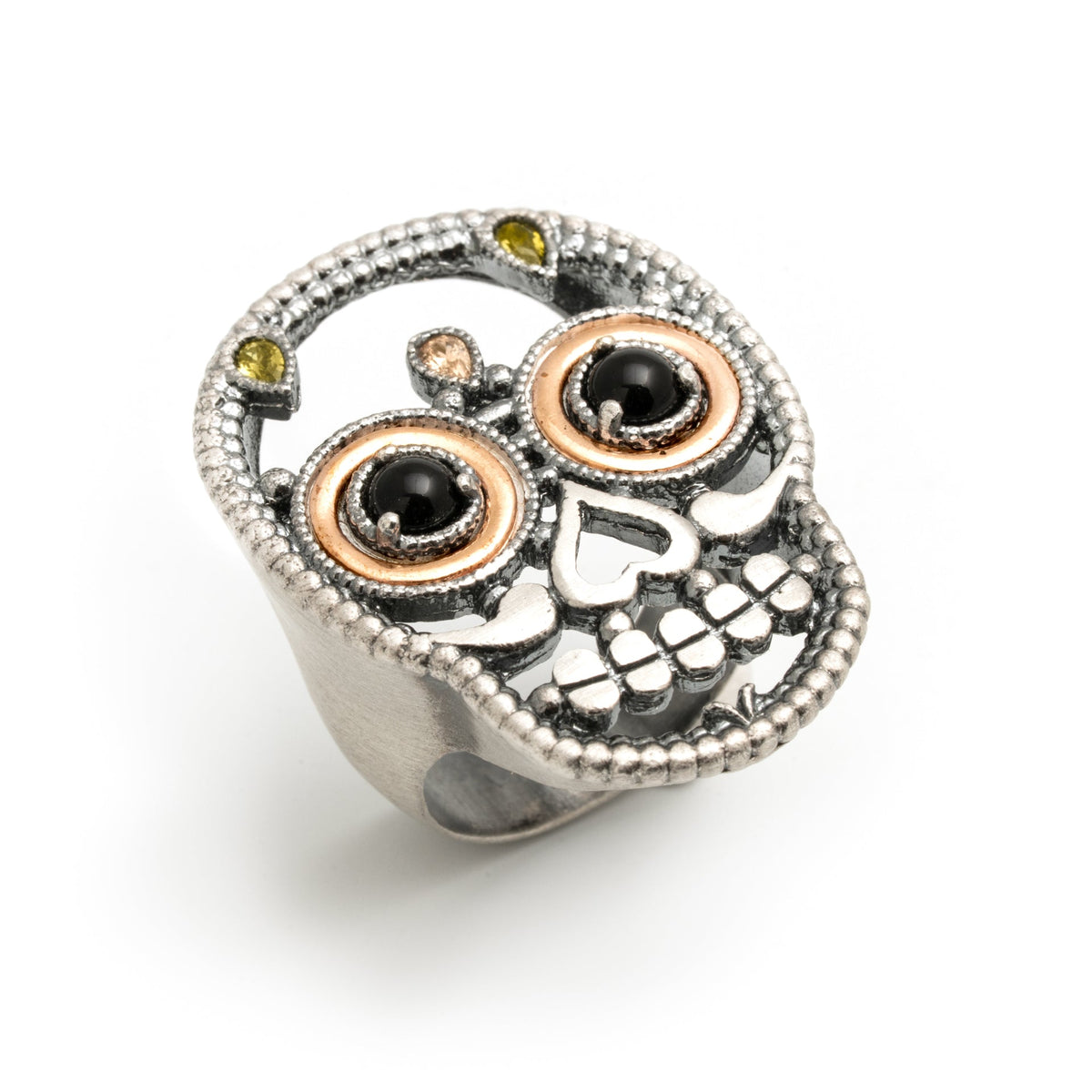 Anillo Calavera grande plata