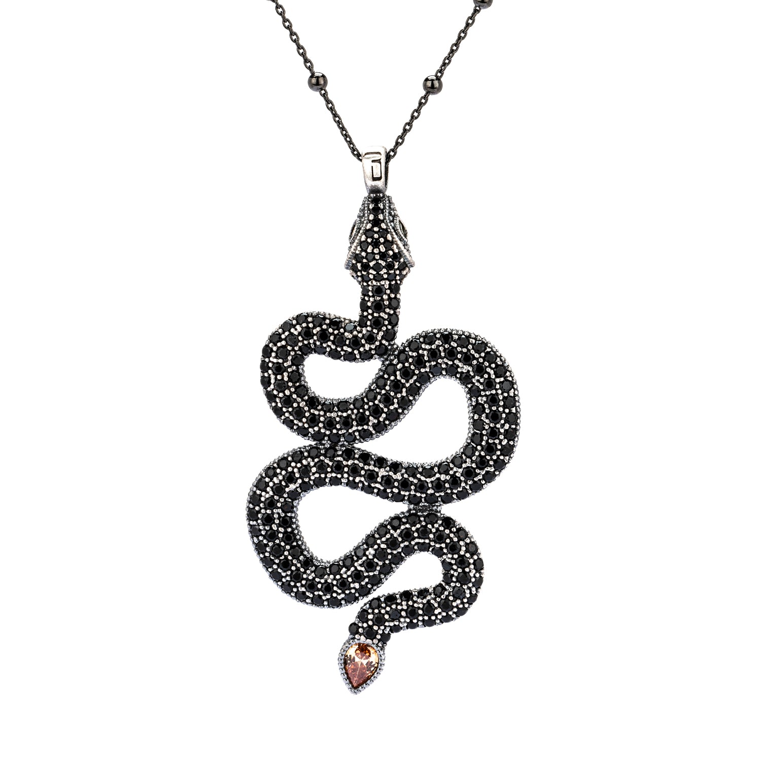 Colgante plata serpiente zigzag xl