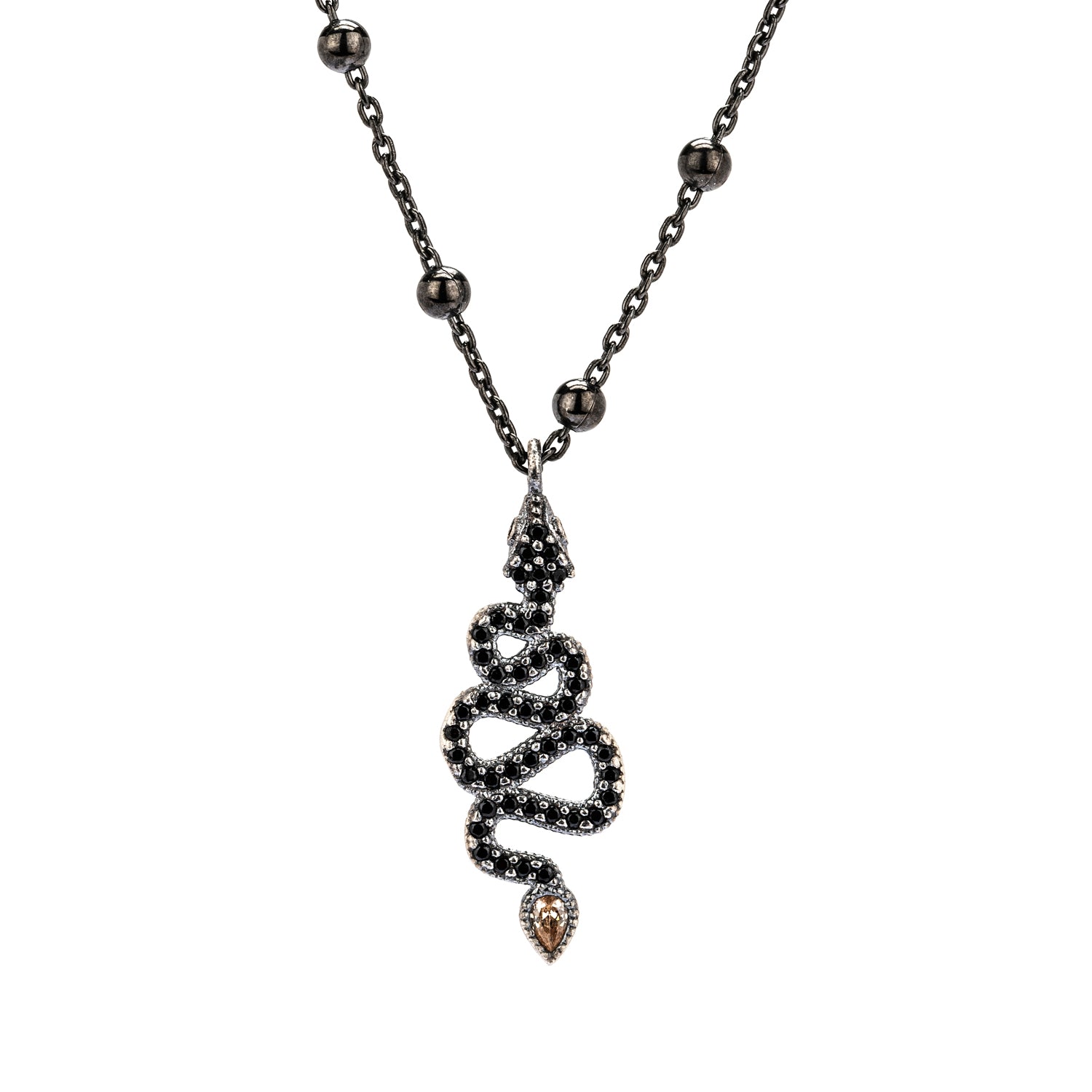Colgante plata pequeño serpiente zigzag