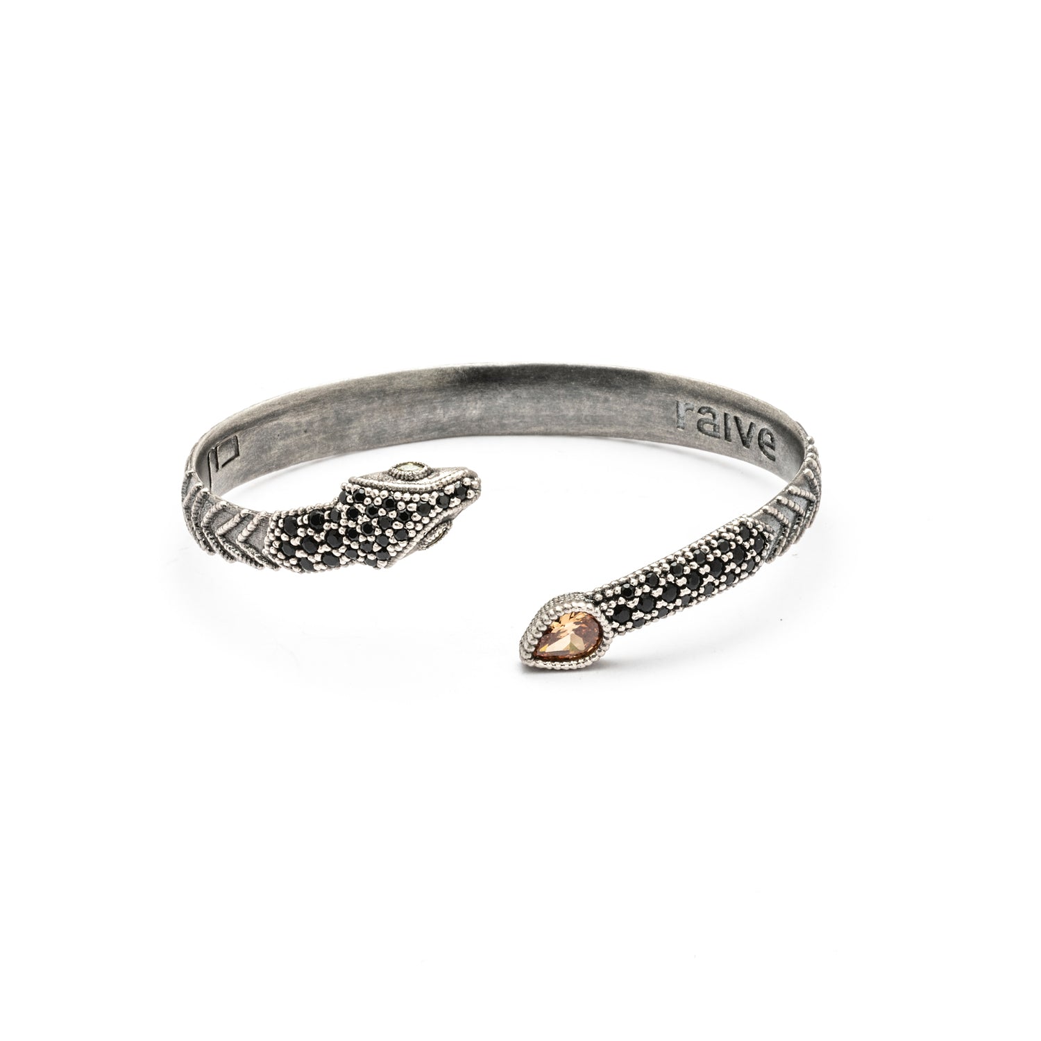 Pulsera esclava de plata serpiente