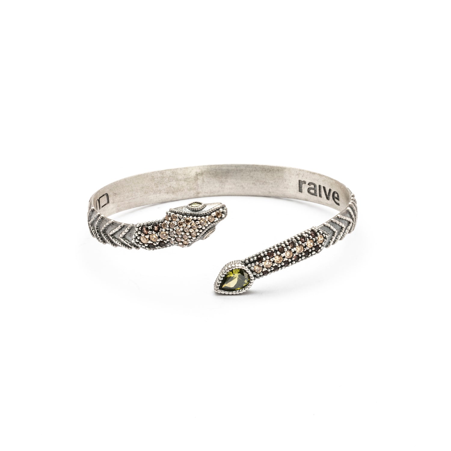 Pulsera esclava de plata serpiente