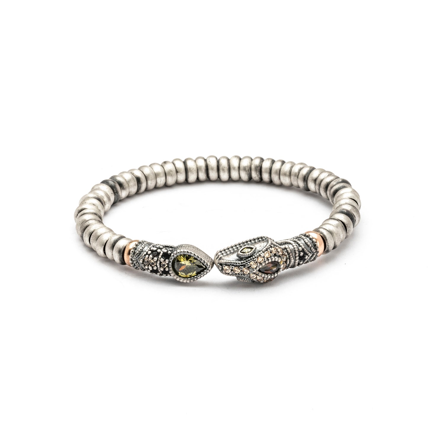 Pulsera plata y oro rosa