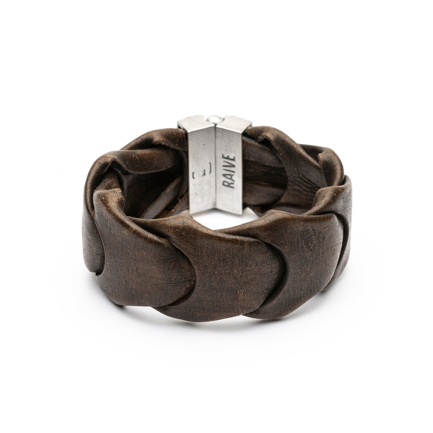 Pulsera Ancha Serpiente Playa y Cuero